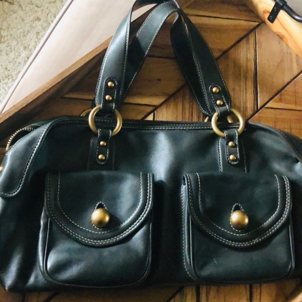 Marc Jacobs Emerald Leather Satchel Handbag